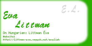 eva littman business card